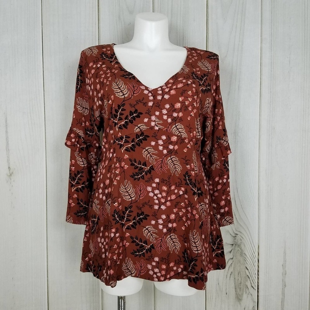 Mimi Maternity Pregnancy Boho Flowy Tunic Blouse